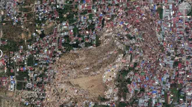 Những hình ảnh không thể tin nổi trước và sau thảm họa kép tại Indonesia - 6