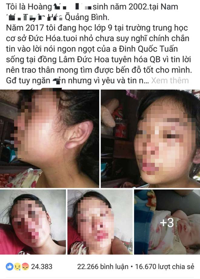 Vụ mẹ trẻ 16 tuổi cầu cứu vì bị bạo hành: Người chồng kêu oan? - 1