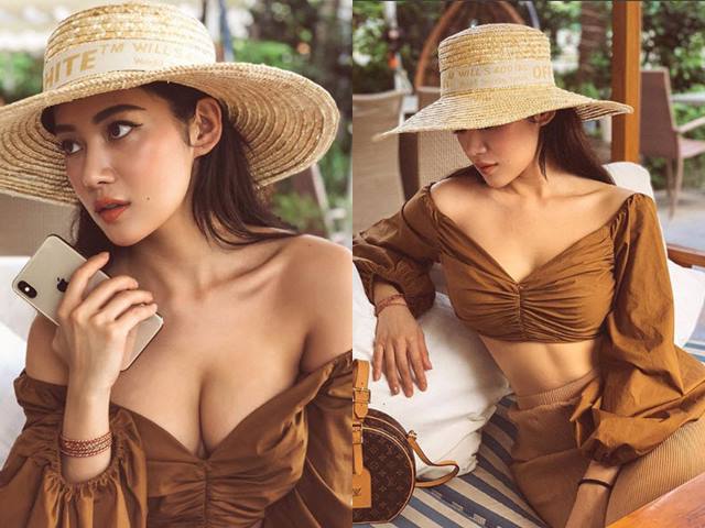 Thời trang - "Bạn gái Tiến Đạt" khoe khéo thềm ngực đầy