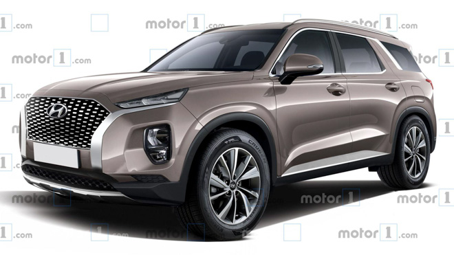 SUV cỡ lớn Hyundai Palisade bị bắt gặp trên đường chạy thử - 3