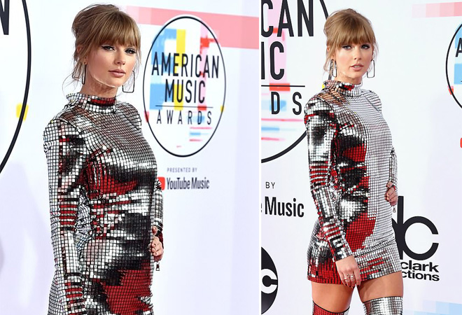 Thảm đỏ giải âm nhạc Mỹ xuất hiện mỹ nhân đeo mặt nạ đen - 7