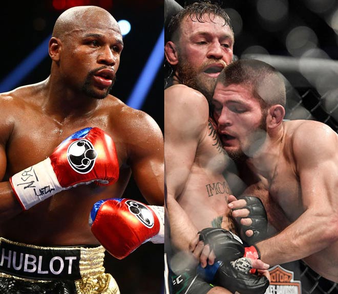 McGregor bị sỉ vả, ăn đòn sấp mặt: Mayweather &#34;ra tay&#34; với Khabib - 1