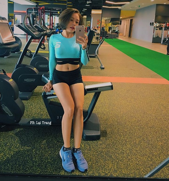 Lại Trang từng sở hữu thân hình kém thon thả trong quá khứ. Hiện tại, cô sở hữu chỉ số mỡ cơ thể khá lý tưởng, chỉ 20%.
