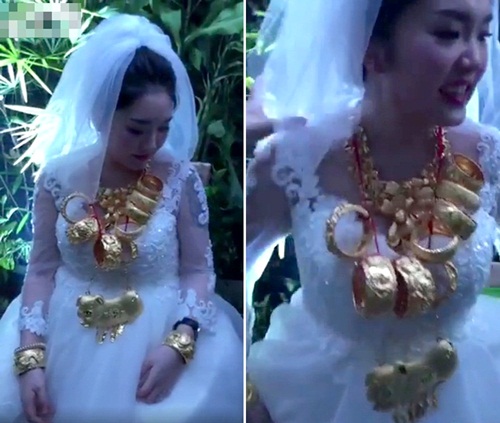 Cô dâu đeo cả yến vàng trong ngày cưới gây xôn xao mạng TQ - 2
