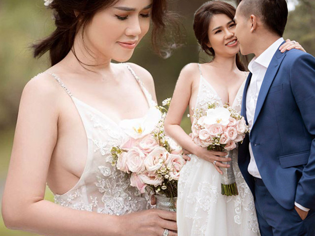 Chị gái diện váy cưới quá nóng bỏng, ”nữ hoàng nội y” cũng phải ghen tỵ