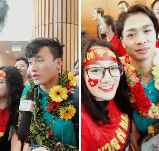 Có một điều bất ngờ là vợ sắp cưới của Hữu Công cũng là một fan cuồng của đội tuyển U23 Việt Nam.