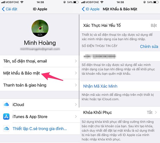 Cách bật tính năng bảo mật hai lớp trên iPhone - 2