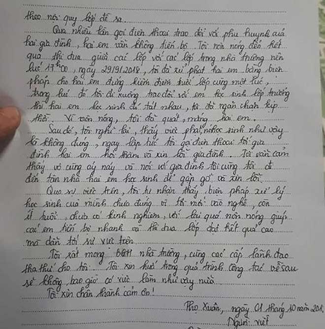 Cô giáo bị tố bắt học sinh lớp 6 tự tát nhau sưng mặt - 2