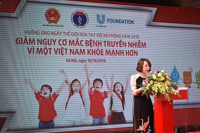 Hơn 1300 học sinh được rèn luyện thói quen rửa tay với xà phòng - 1