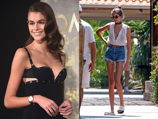 Thân hình khẳng khiu đáng báo động của con gái Cindy Crawford