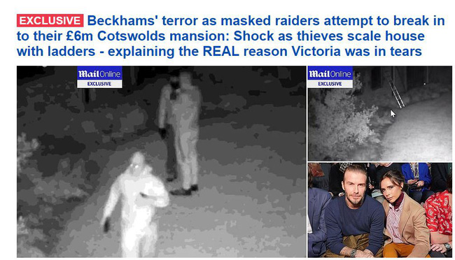 Beckham khoe nhà bị trộm để lạc hướng dư luận, Victoria nổi giận - 1