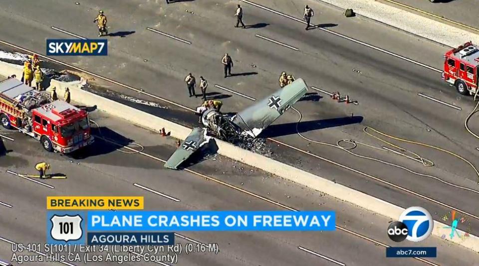 Máy bay vỡ tan sau khi rơi xuống đường cao tốc Mỹ và diễn biến kỳ diệu - 3