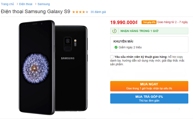 NÓNG: Galaxy S9, Galaxy S9+ liên tiếp giảm 2 triệu đồng - 1