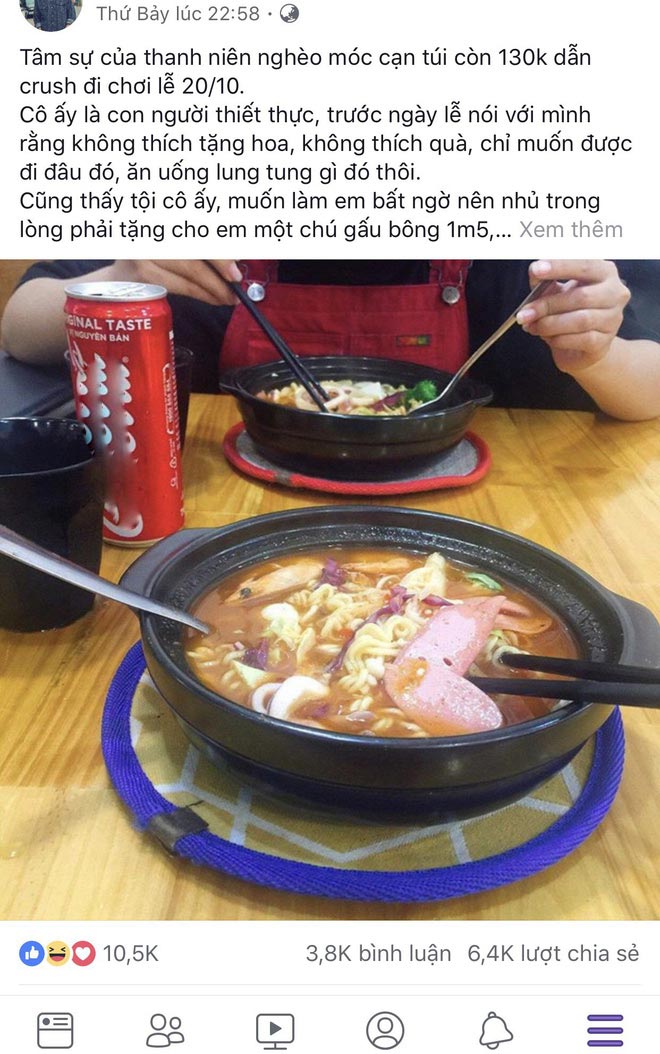 Dẫn bạn gái đi chơi lễ chỉ với 130 nghìn, chàng trai tâm sự gây “sốt” - 1