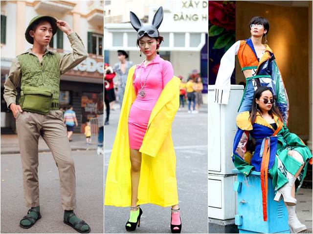 Thời trang - Thời trang độc đáo của bạn trẻ trên phố đi bộ Hà Nội