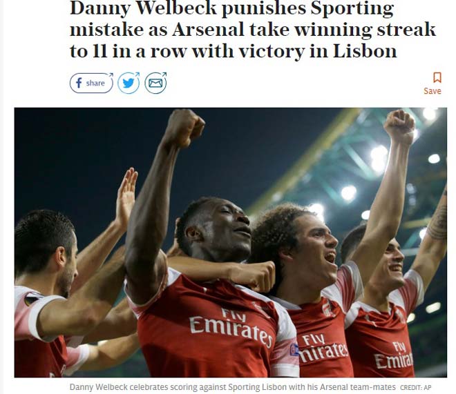 Arsenal 11 trận thắng liên tiếp: Báo Anh mở hội, ca ngợi Unai Emery - 1