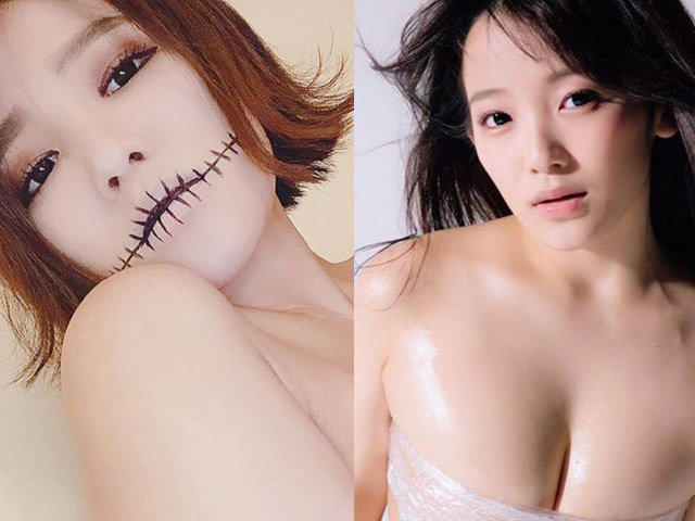 Làm đẹp - Cô gái Nhật Bản họa mặt kỳ quái nhân ngày Quỷ ám