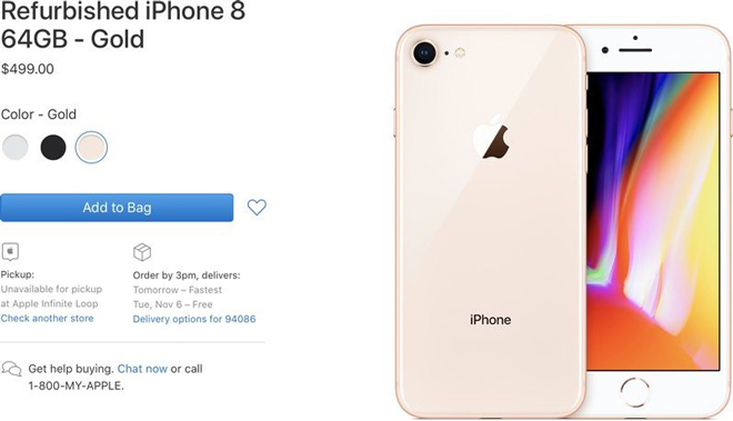 Apple bắt đầu bán iPhone 8, iPhone 8 Plus tân trang giá “mềm” - 1
