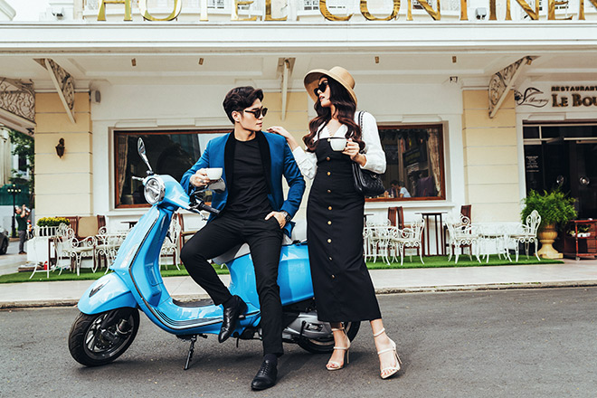 Cặp trai tài gái sắc vi vu đường phố Sài Gòn cùng biểu tượng nước Ý - 1