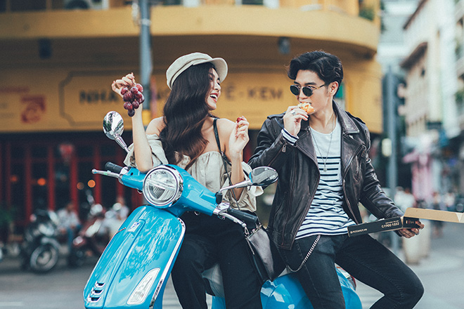 Cặp trai tài gái sắc vi vu đường phố Sài Gòn cùng biểu tượng nước Ý - 5