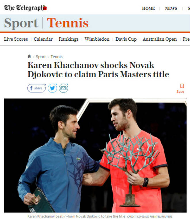 Djokovic thua sốc Paris Masters: Báo chí hả hê, tin Federer có thể báo thù - 1