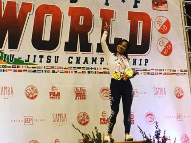Nữ võ sỹ Việt giành 2 HCV Jiu-Jitsu thế giới, hạ đối thủ hơn 35kg