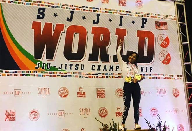 Nữ võ sỹ Việt giành 2 HCV Jiu-Jitsu thế giới, hạ đối thủ hơn 35kg - 1
