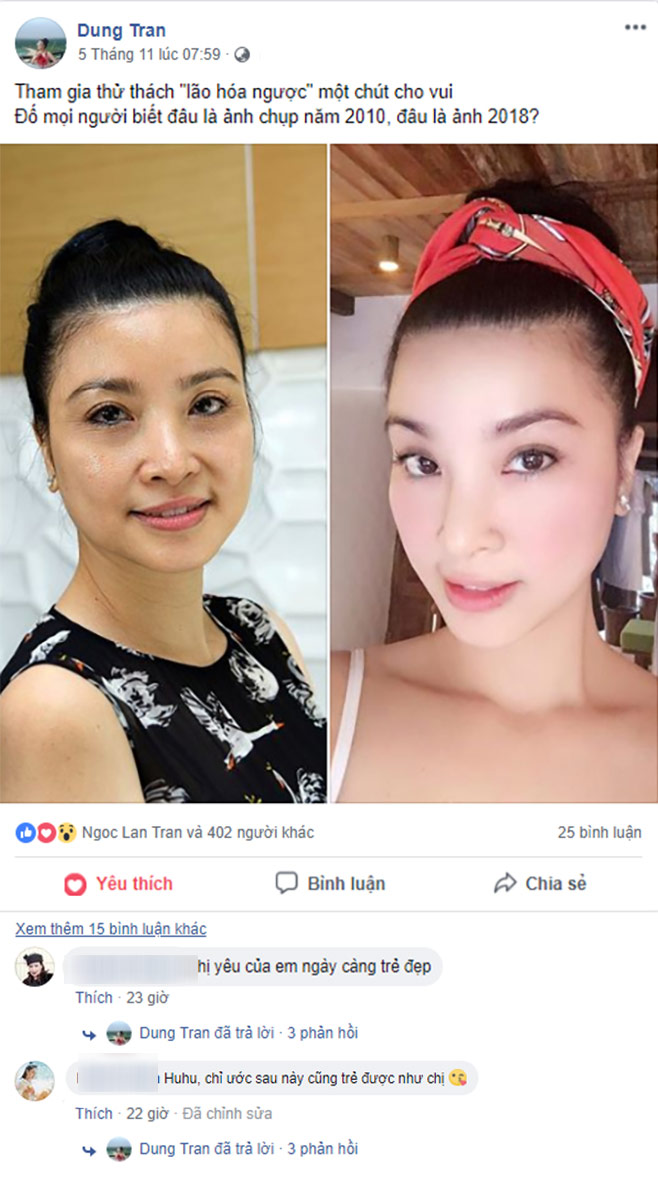 Khoe ảnh "lão hóa ngược" - trào lưu mới của các quý bà U40, 50 thời nay - 1