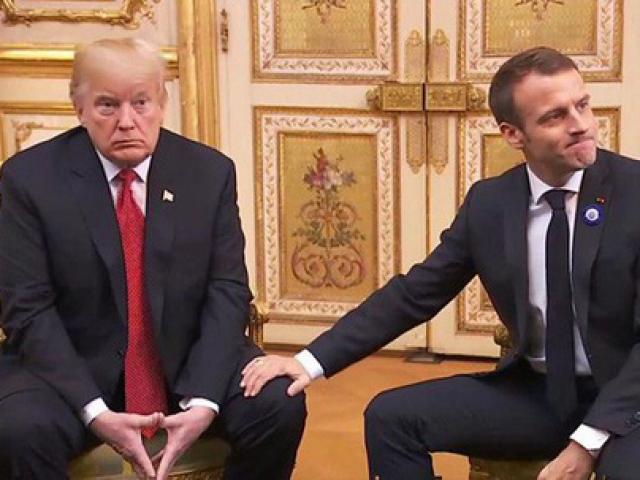 Thế giới - Giải mã phản ứng của ông Trump khi ông Macron vỗ đầu gối