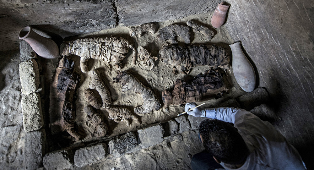 Phát hiện hàng trăm xác ướp 6.000 năm trong 7 hầm mộ Ai Cập - 1