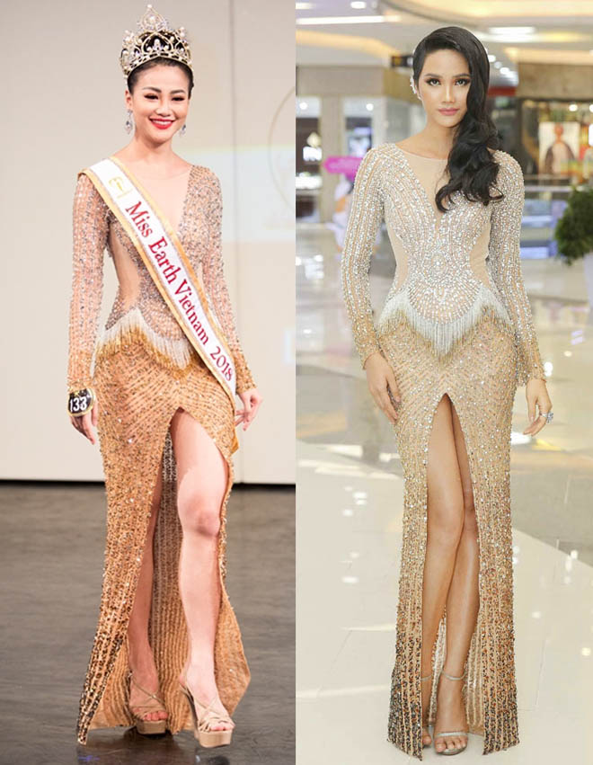 Hoa hậu Phương Khánh &#34;đụng váy&#34; H&#39;Hen Niê: Ai đẹp hơn? - 1