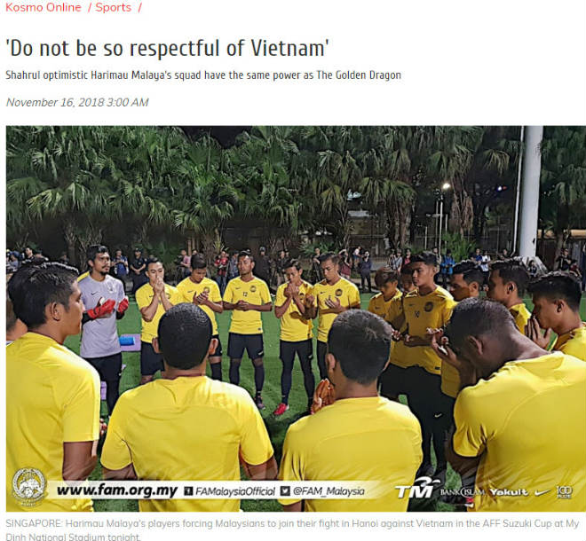 Đại chiến AFF Cup: SAO Malaysia tuyên bố không cần quá đề cao Việt Nam - 1