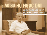 GS Hồ Ngọc Đại: Muốn tạo ra một thế hệ biết mình là ai và muốn gì