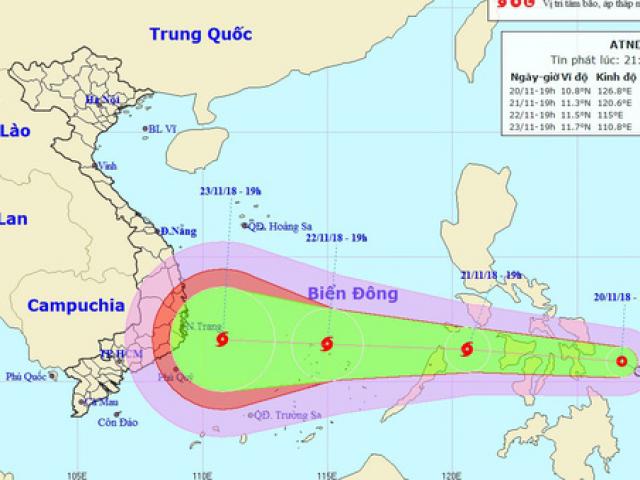 Tin tức trong ngày - Áp thấp nhiệt đới mạnh thành bão giật cấp 12, tăng tốc vào Nam Trung bộ