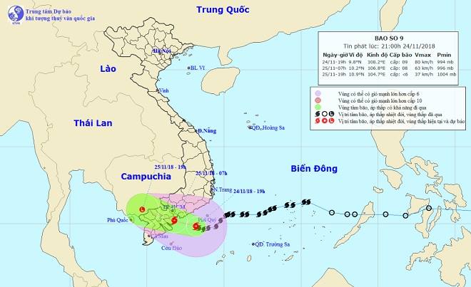Bão số 9 gây sóng lớn ở đảo Phú Quý, Vũng Tàu nước biển dâng nhanh - 1