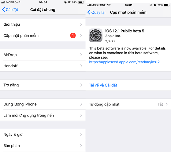 Sửa lỗi iPhone không thể kết nối WiFi, 3/4G trên iOS 12 - 1