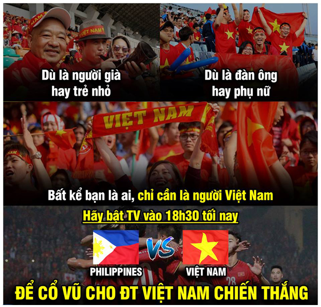 Dân mạng kêu gọi cổ vũ đội tuyển Việt Nam.