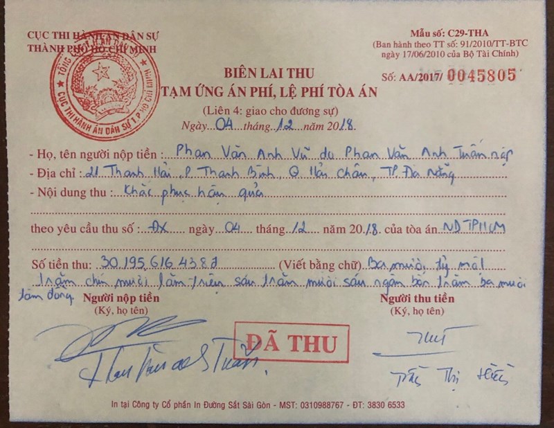 Chiều nay, Vũ 'nhôm' đã khắc phục xong hơn 200 tỉ đồng - 2