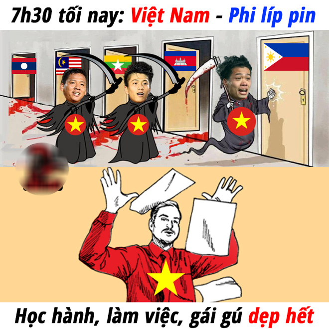 Dân mạng chế ảnh cổ vũ đội tuyển Việt Nam đấu Philippines - 2