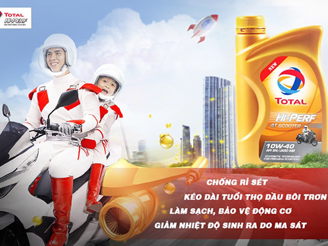 Thế giới xe - Thêm sự lựa chọn chăm sóc xe tay ga cao cấp với dòng nhớt Total mới