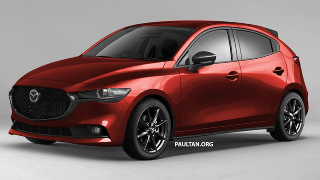 Lộ ảnh phác thảo Mazda 2 lấy cảm hứng từ Mazda 3 2019 - 1