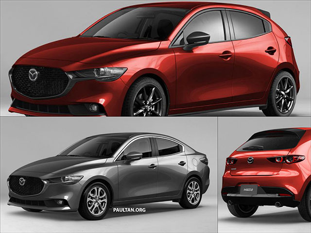 Lộ ảnh phác thảo Mazda 2 lấy cảm hứng từ Mazda 3 2019
