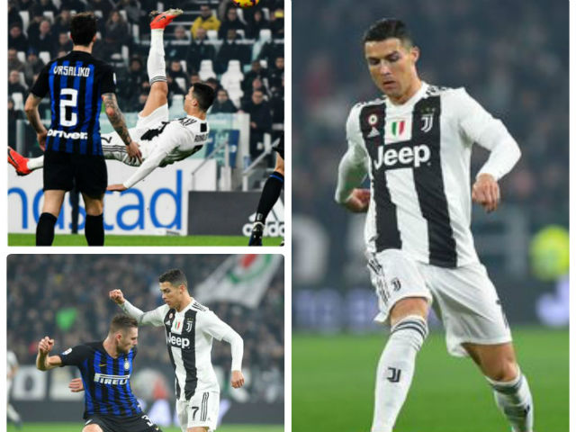 Ronaldo ”hành hạ” Inter: Hậu vệ đổ máu, suýt tái hiện siêu phẩm cúp C1