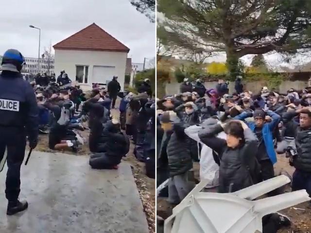 Thế giới - Dân Pháp phẫn nộ cảnh sát bắt học sinh, bắt quỳ như xử bắn