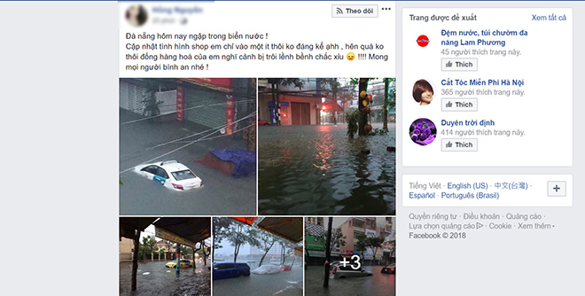 Dân mạng Đà Nẵng đua nhau đăng ảnh “phố biến thành sông” - 2