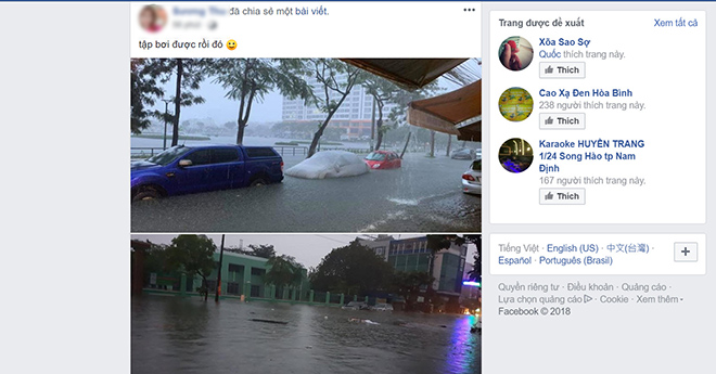 Dân mạng Đà Nẵng đua nhau đăng ảnh “phố biến thành sông” - 3