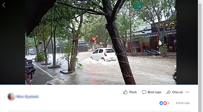 Dân mạng Đà Nẵng đua nhau đăng ảnh “phố biến thành sông” - 4