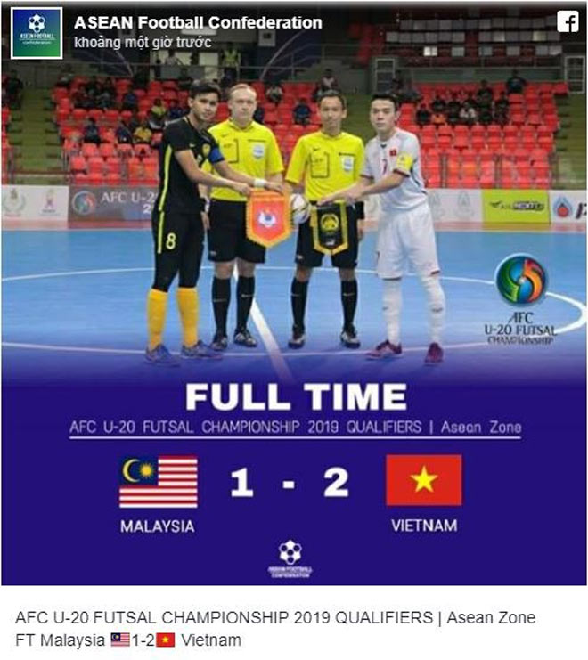 Thắng Malaysia, U20 Futsal Việt Nam tiếp thêm sức cho thầy trò Park Hang-seo - 1