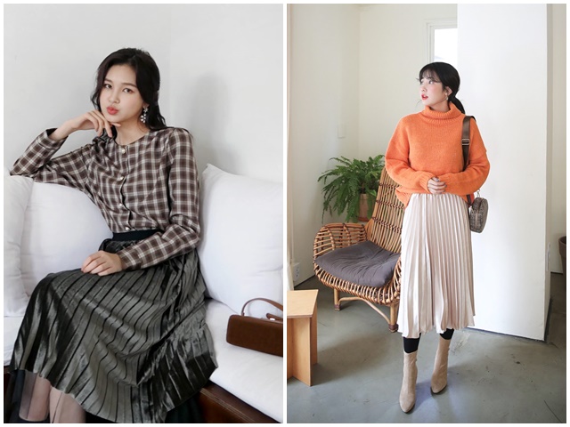 Thời trang - Váy midi: Chiếc váy lãng mạn nhất trong trời se lạnh