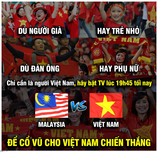 Tất cả người hâm mộ Việt Nam đều chờ tin chiến thắng của các cầu thủ.
